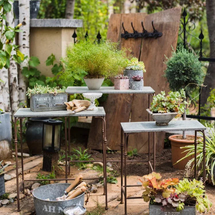 Backyard Metal Plant Stands - The Mayfair Hall