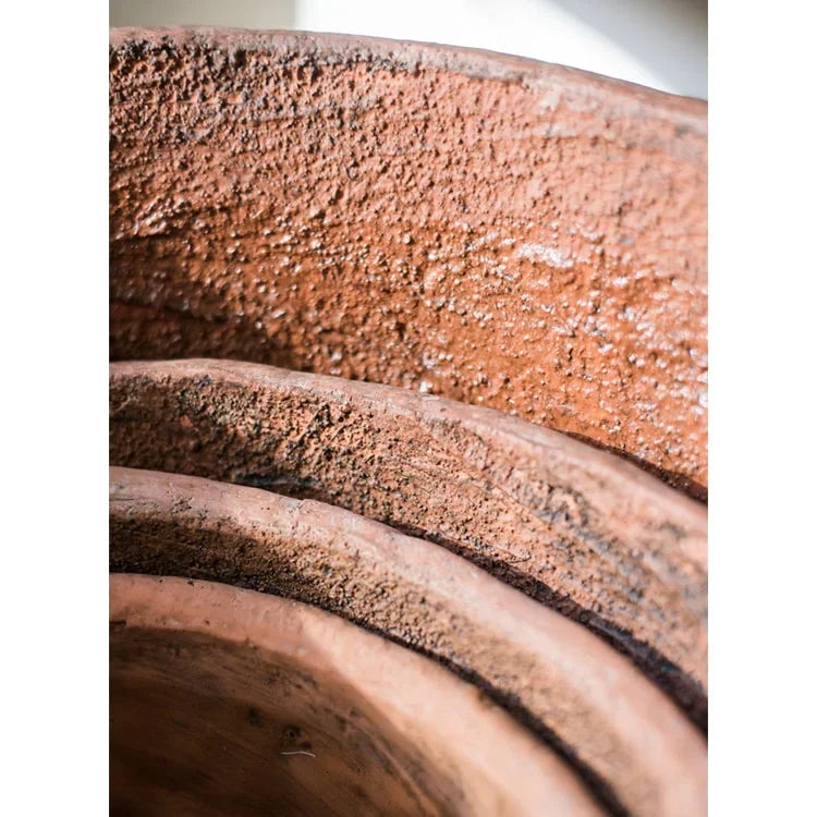 Large Terracotta Red Concrete Planter Pot - The Mayfair Hall