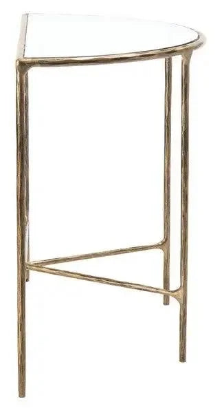 Jessa Glass Console Table in Brass - The Mayfair Hall