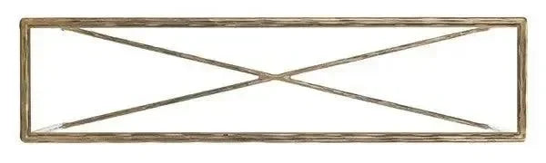 Jessa Glass Rectangle Console Table in Brass - The Mayfair Hall