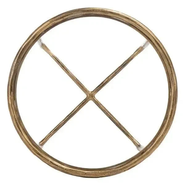 Jessa Forged Metal Round Accent Table in Brass - The Mayfair Hall