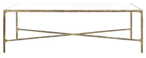 Safavieh Jessa Brass Rectangle Metal Coffee Table