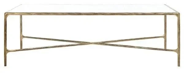 Safavieh Jessa Brass Rectangle Metal Coffee Table