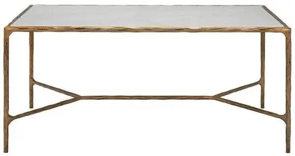 Safavieh Jessa Brass-White Metal Coffee Table