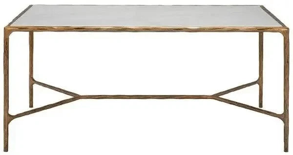 Safavieh Jessa Brass-White Metal Coffee Table