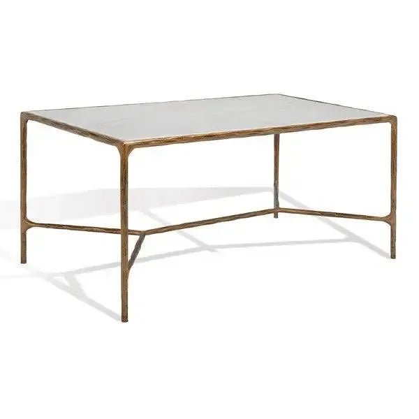 Safavieh Jessa Brass-White Metal Coffee Table