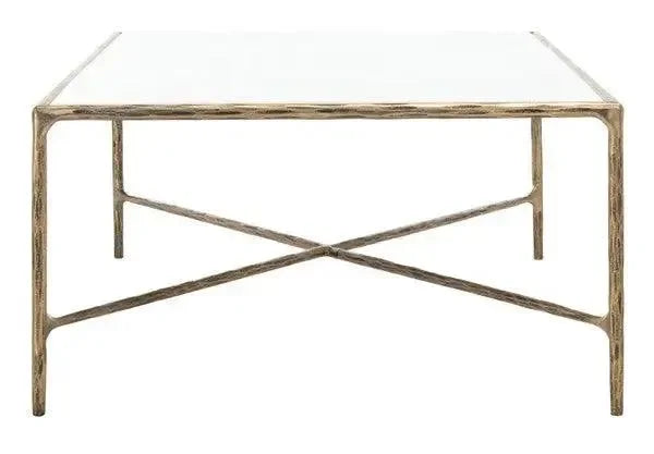 Jessa Metal Coffee Table in Brass - The Mayfair Hall