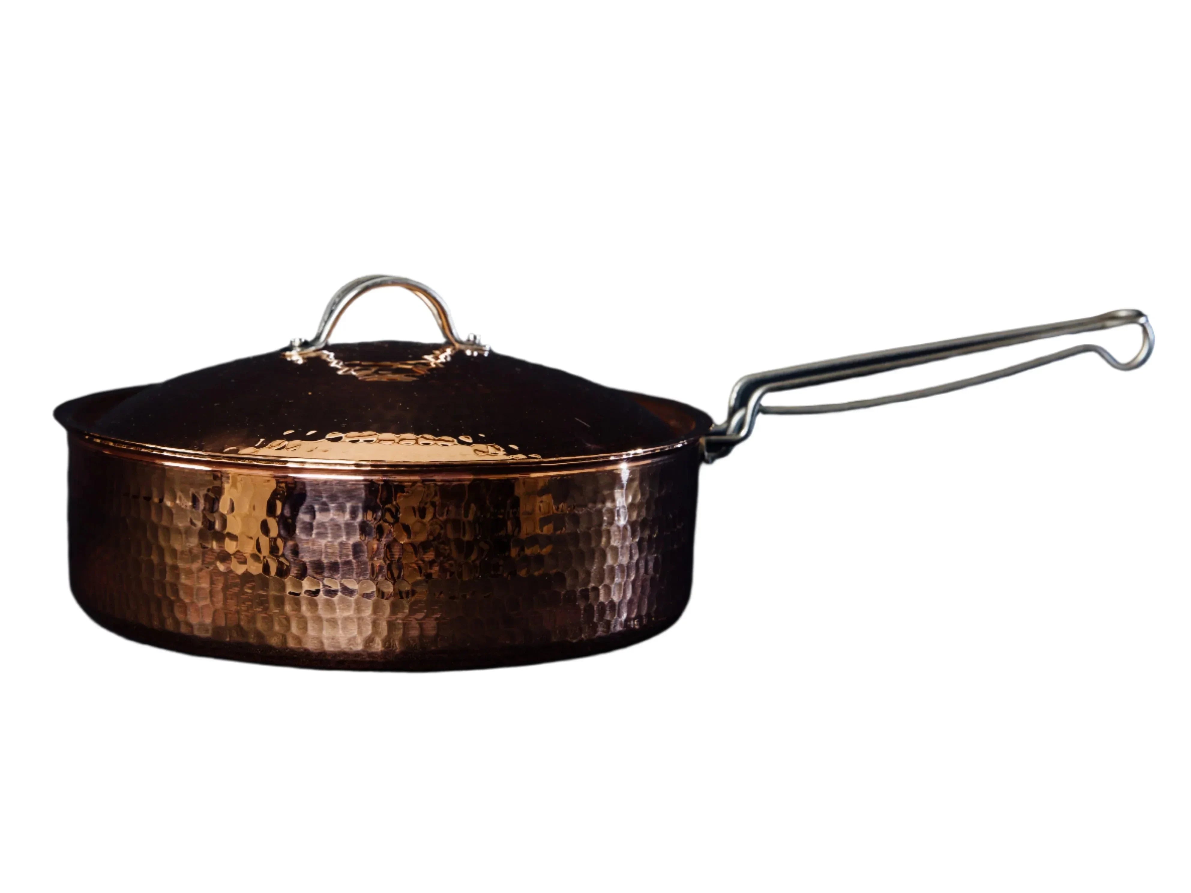 Copper Saute Pan with lid, 3 quart - The Mayfair Hall