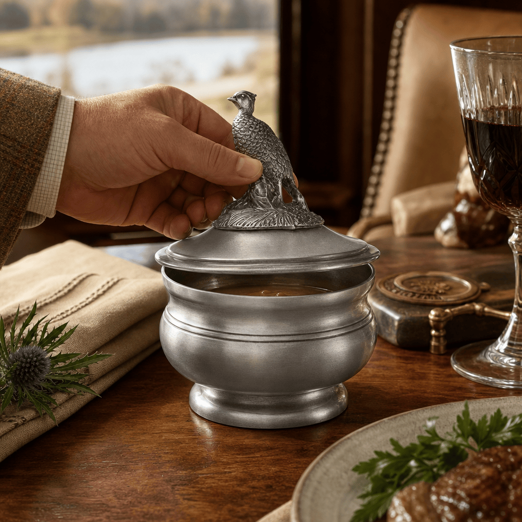 Pewter Pheasant Sauce Bowl