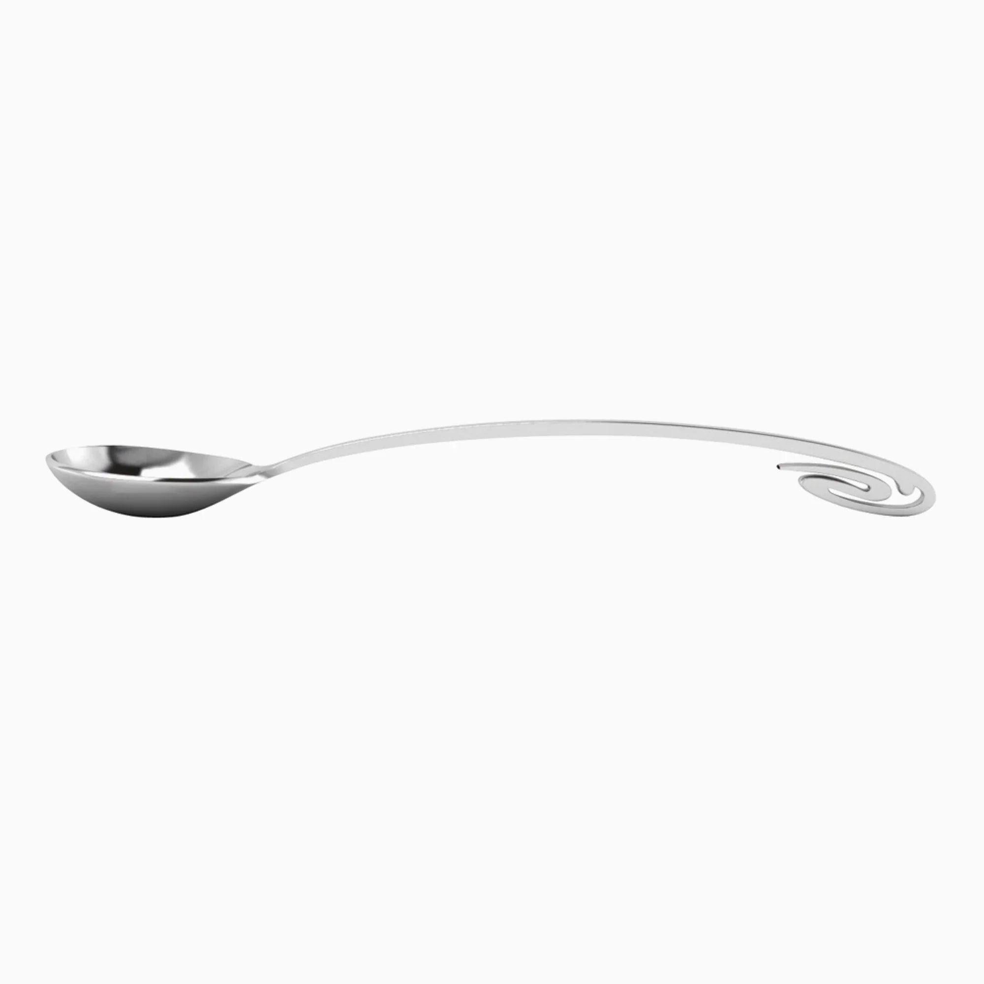 Sterling Silver Curve Baby Feeding Spoon by Krysaliis - The Mayfair Hall