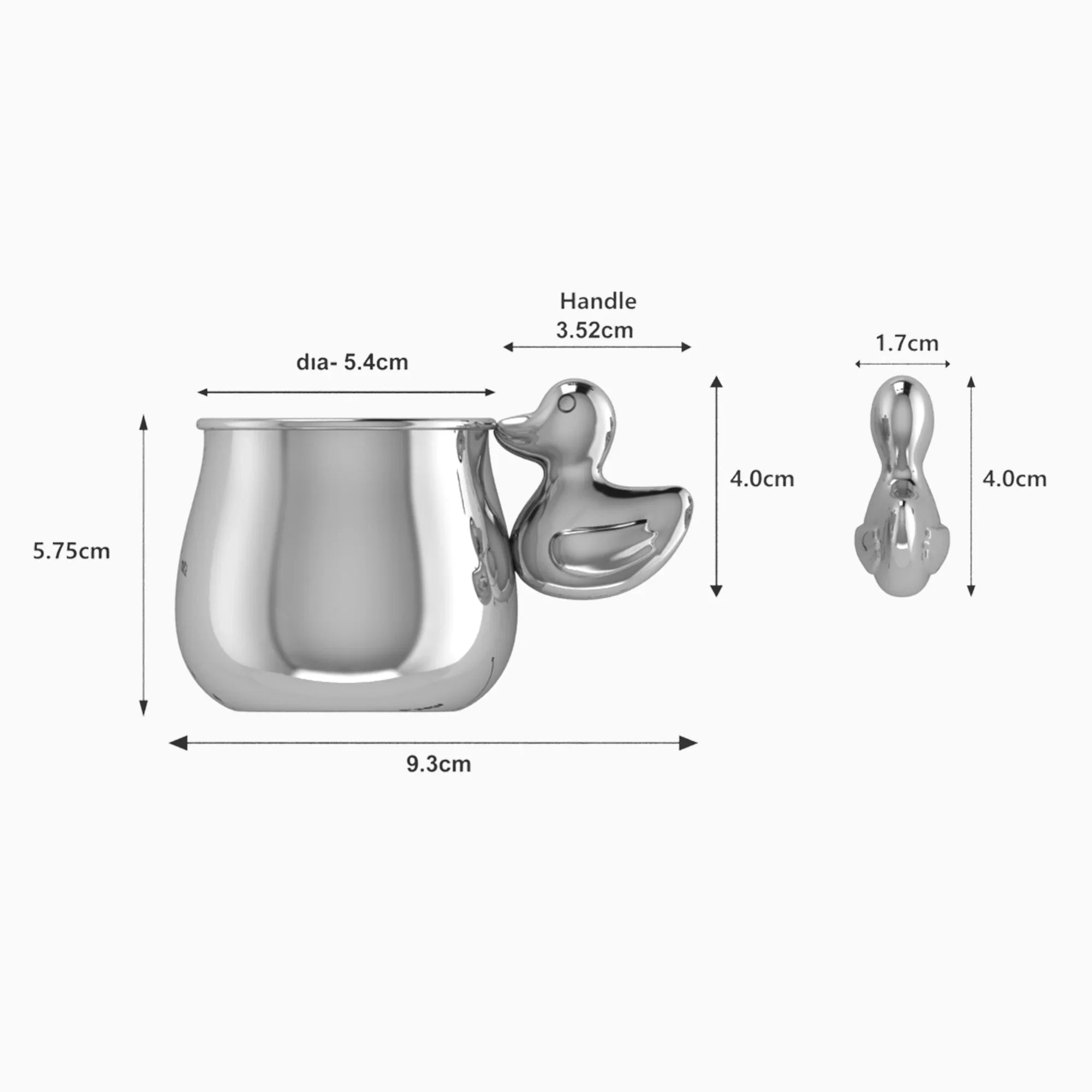 Krysaliis Sterling Silver Baby Cup- Duck - The Mayfair Hall