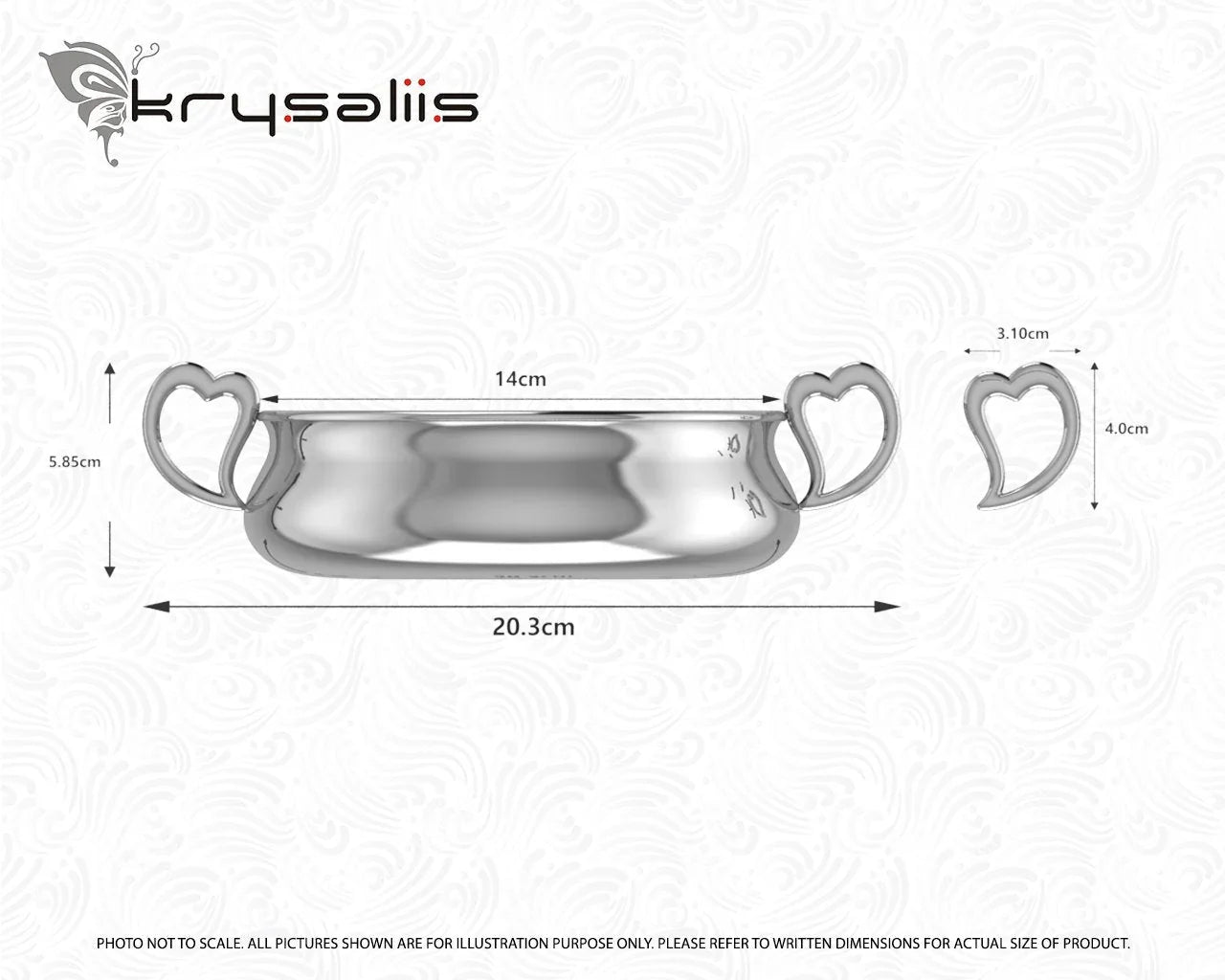 Heart Sterling Silver Baby Porringer by Krysaliis - The Mayfair Hall