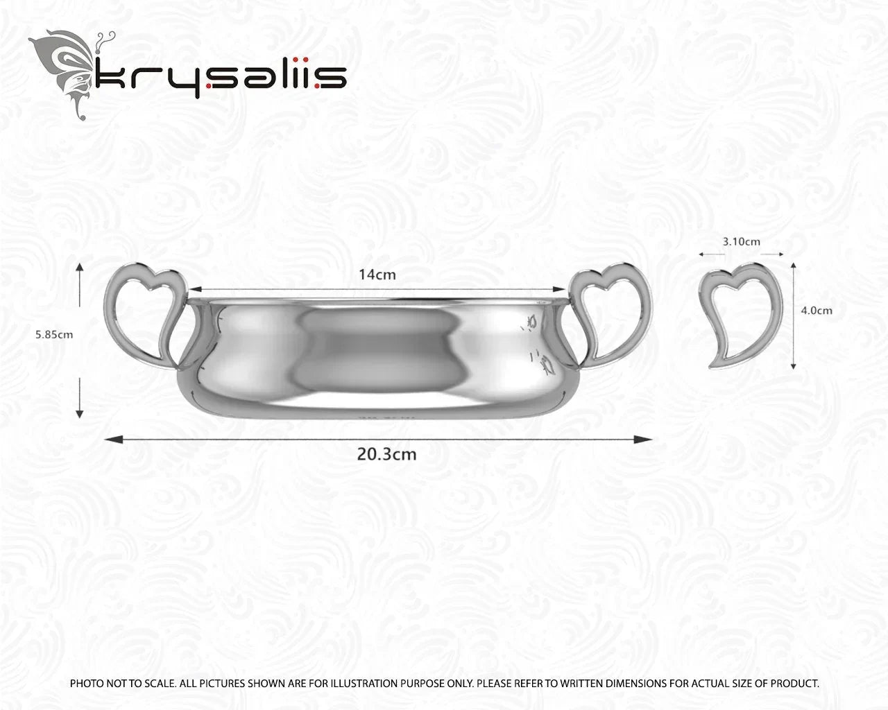 Heart Sterling Silver Baby Porringer by Krysaliis - The Mayfair Hall