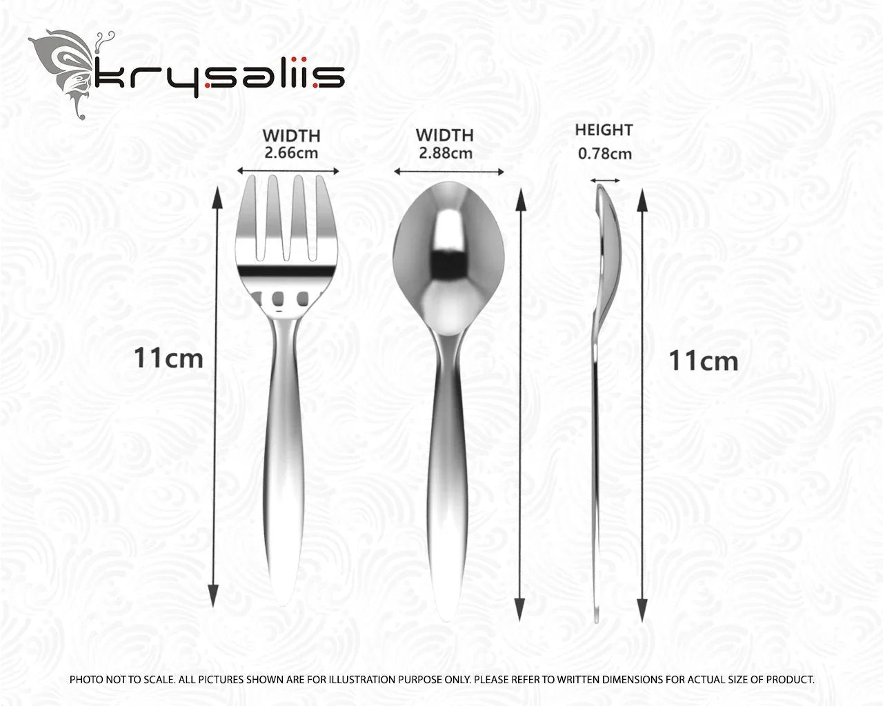Classic Sterling Silver Baby Spoon & Fork set by Krysaliis - The Mayfair Hall