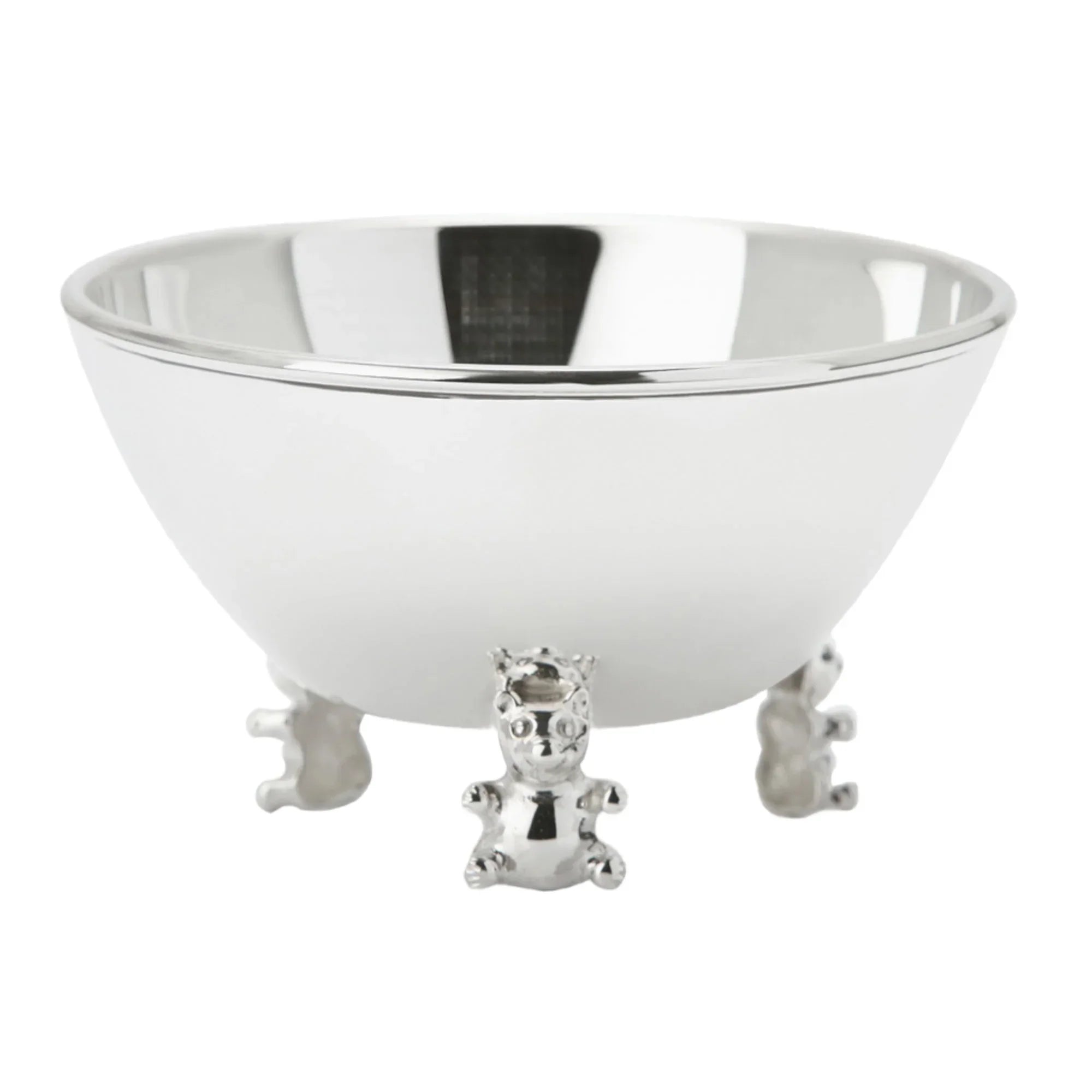 Teddy Sterling Silver Baby Feeding Bowl by Krysaliis - The Mayfair Hall