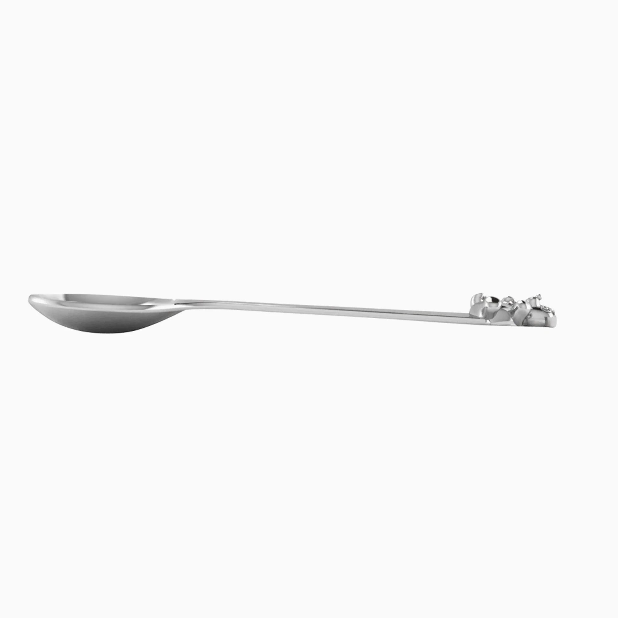 Teddy Sterling Silver Baby Feeding Spoon by Krysaliis - The Mayfair Hall