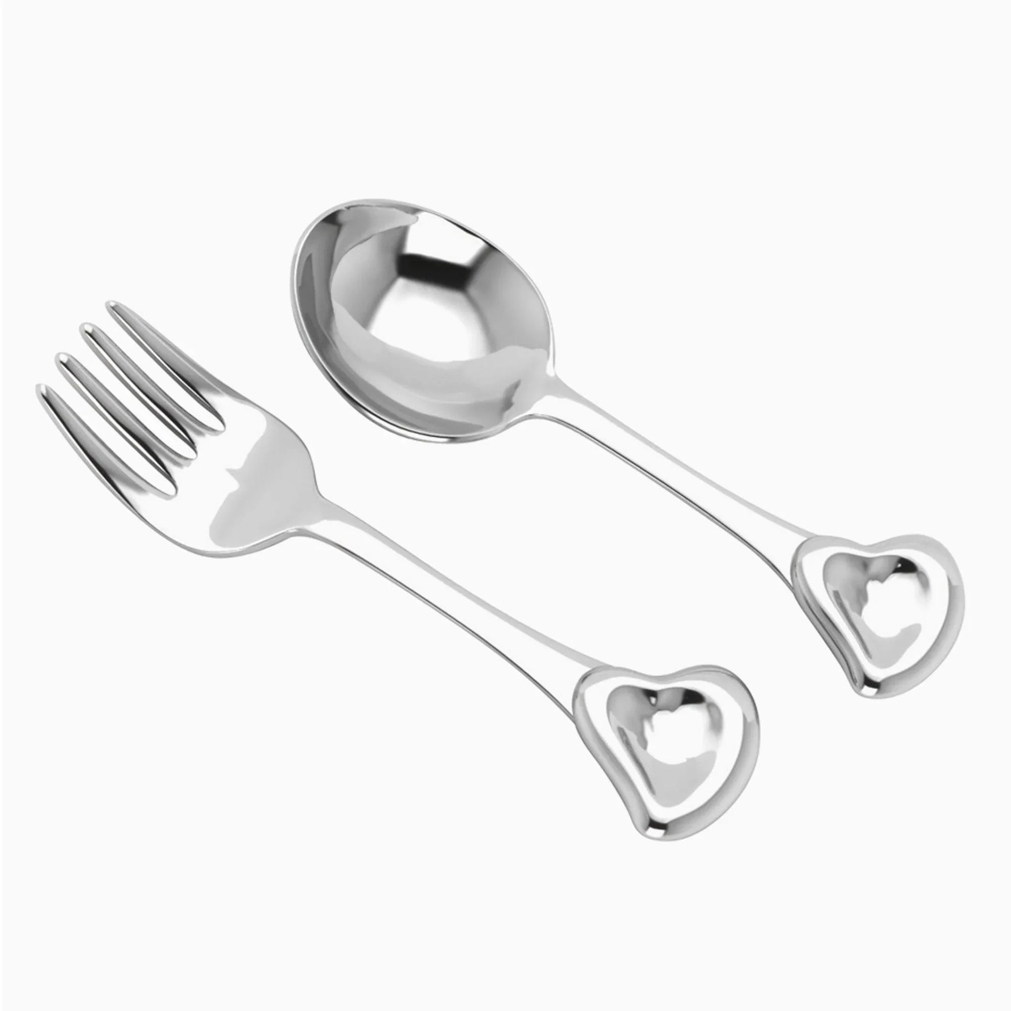 Sterling Silver Sweetheart Baby Spoon & Fork Set by Krysaliis - The Mayfair Hall