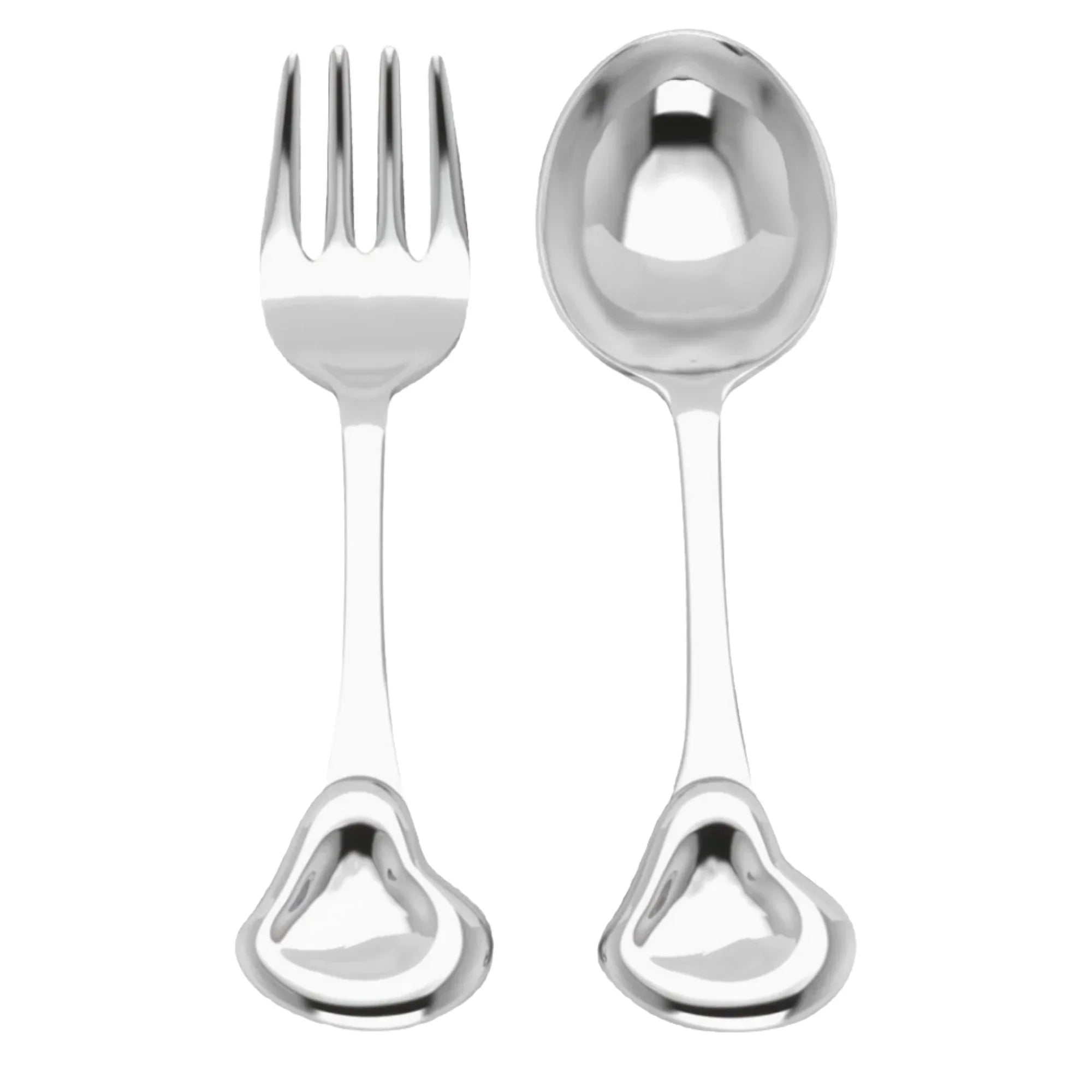 Sterling Silver Sweetheart Baby Spoon & Fork Set by Krysaliis - The Mayfair Hall