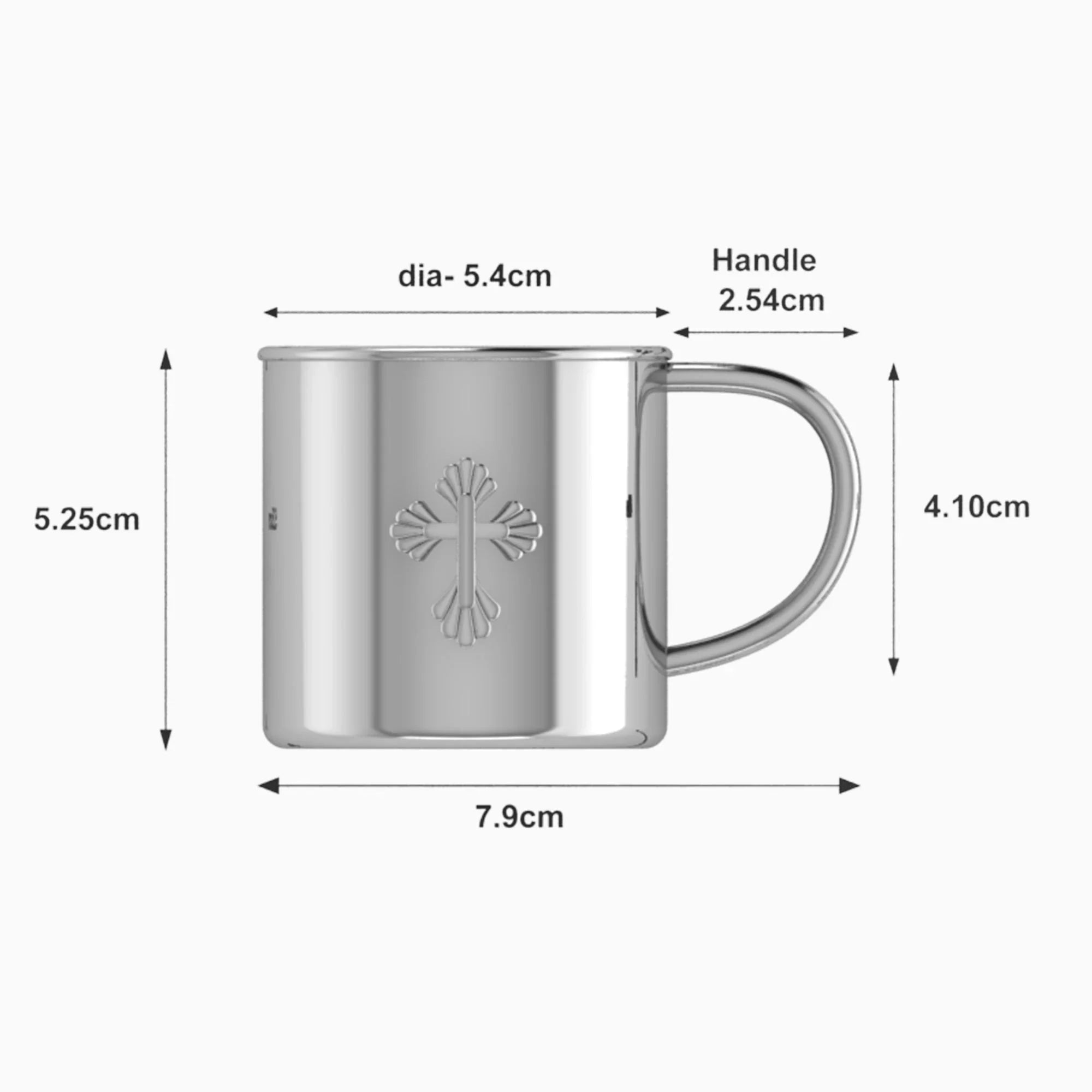 Krysaliis Sterling Silver Baby Cup - Cross - The Mayfair Hall