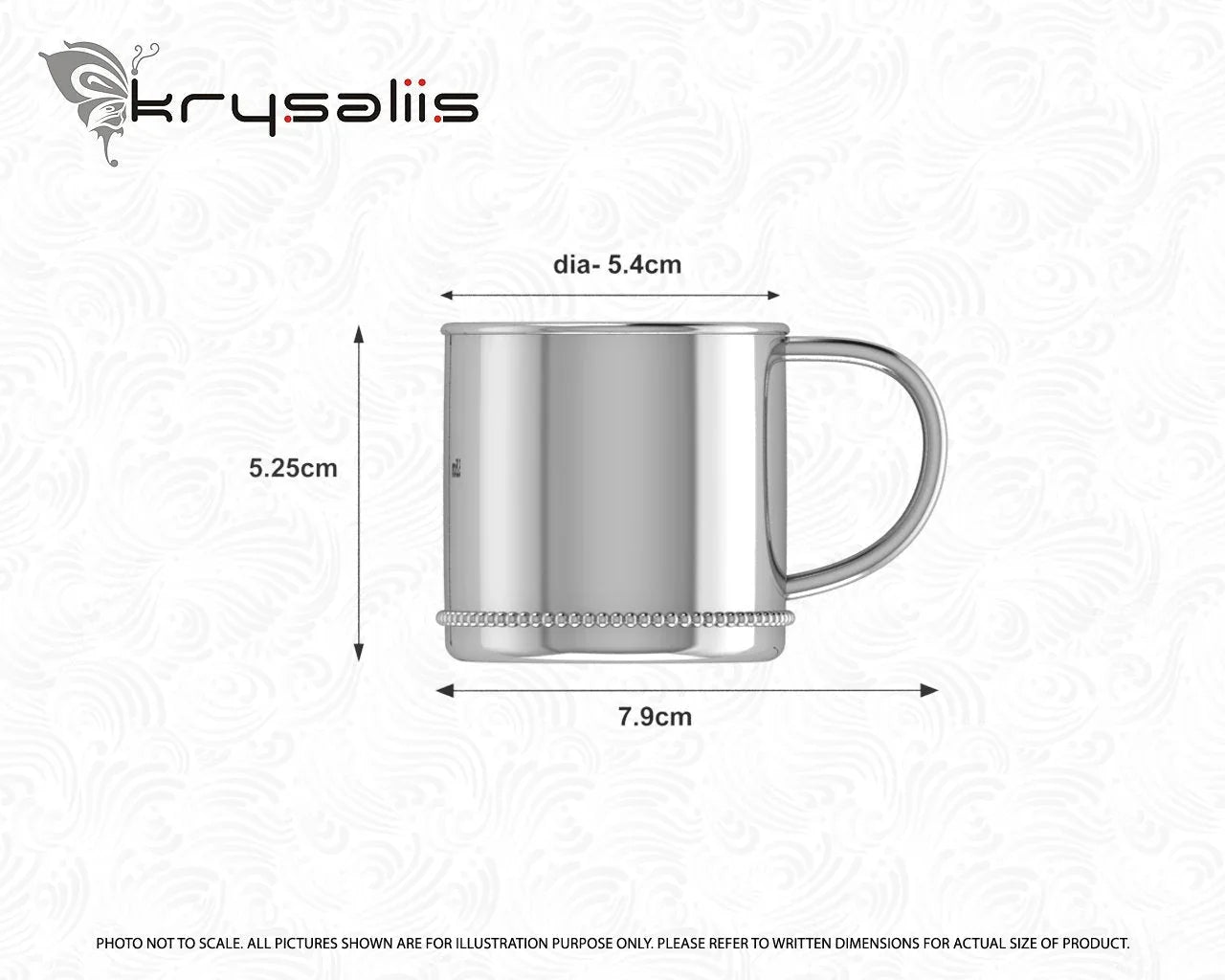 Krysaliis Classic Silver Plated Baby Cup - Beaded - The Mayfair Hall