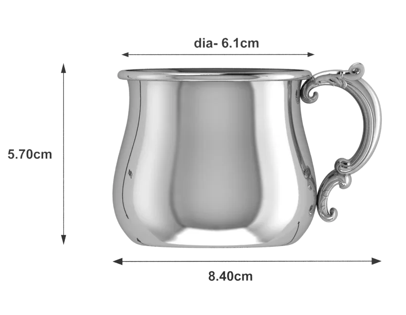 Krysaliis Sterling Silver Baby Cup - Bulge Victorian - The Mayfair Hall