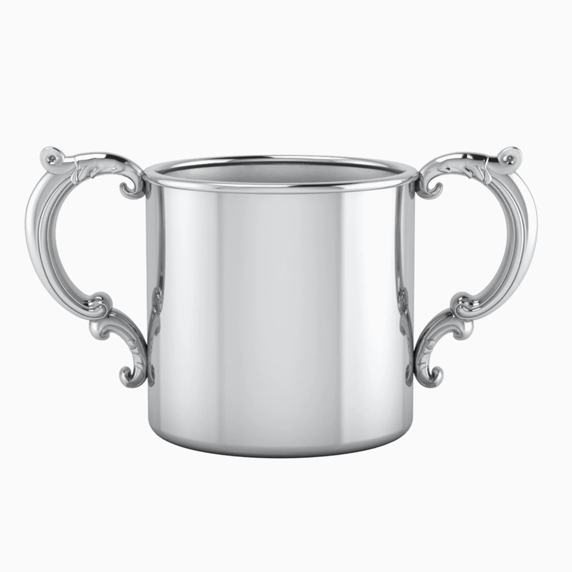Krysaliis Silver Plated Baby Cup - 2 Handle Victorian - The Mayfair Hall