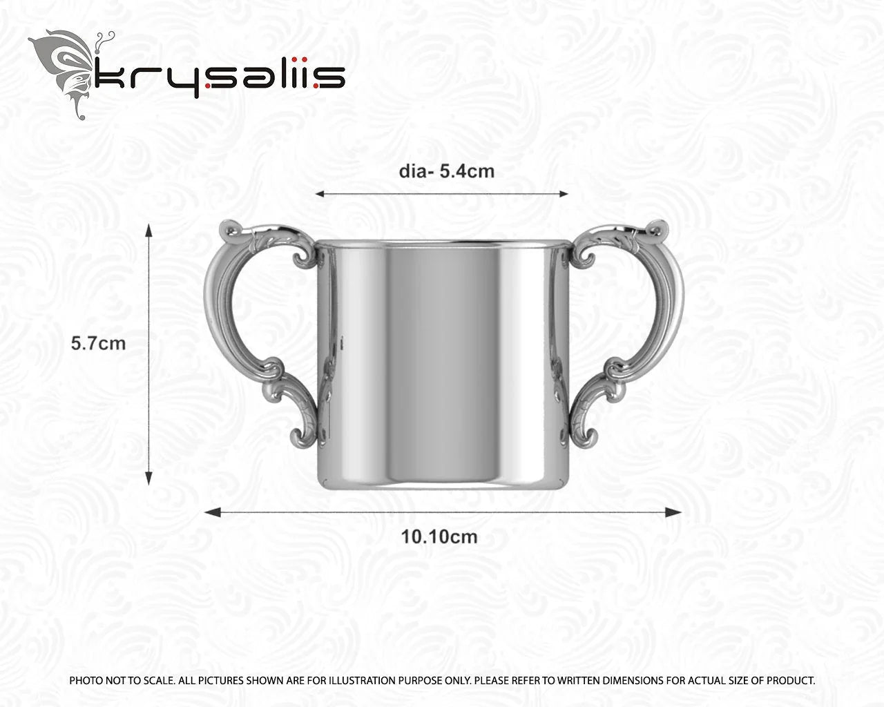 Krysaliis Silver Plated Baby Cup - 2 Handle Victorian - The Mayfair Hall