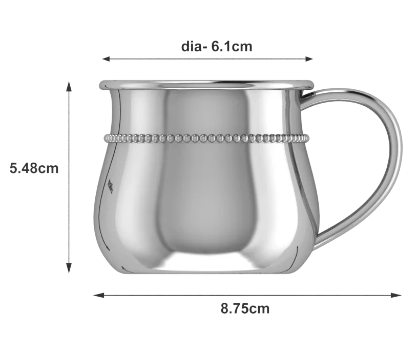 Krysaliis Sterling Silver Classic Cup - Beaded Bulge - The Mayfair Hall