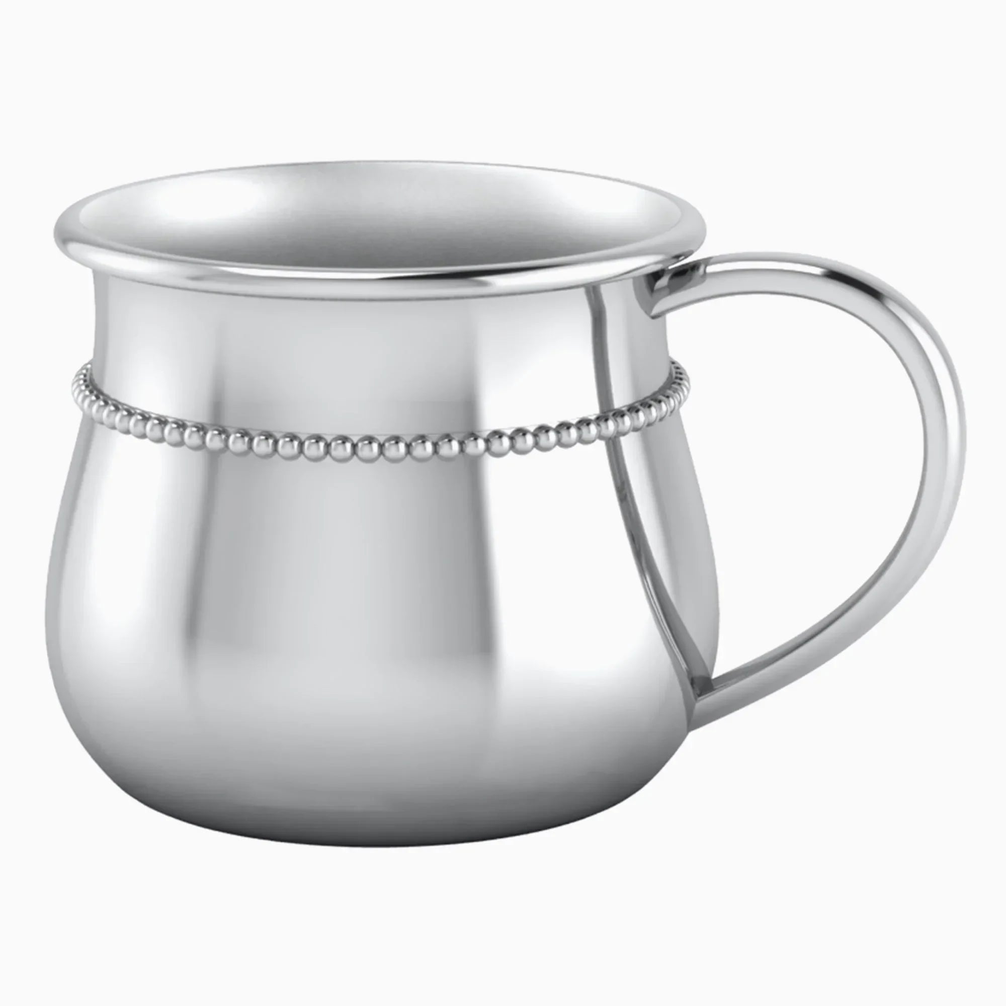 Krysaliis Classic Bulge Silver Plated Baby Cup - Beaded - The Mayfair Hall