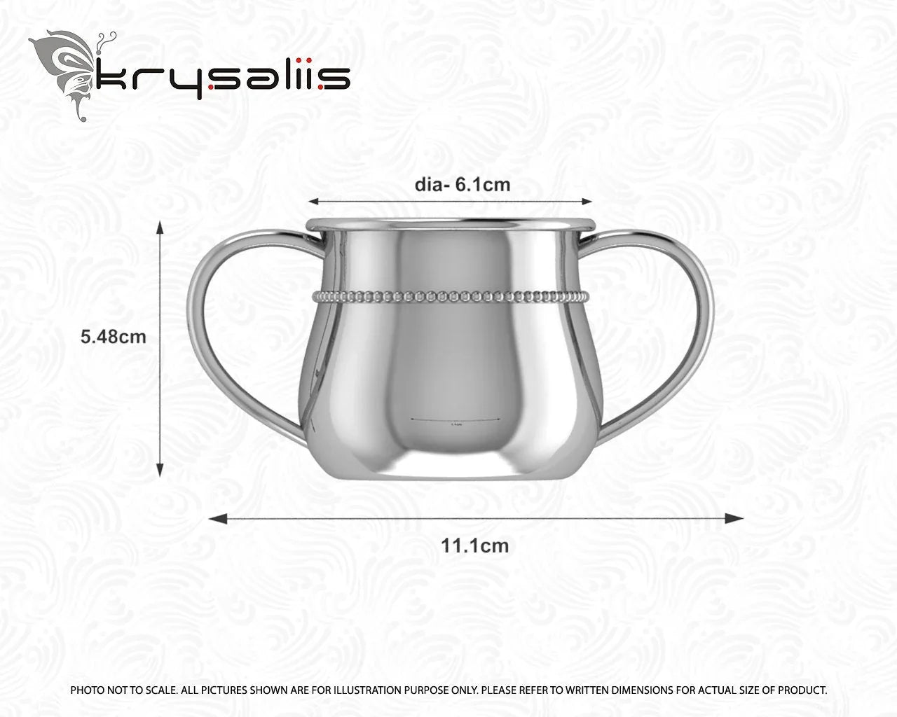 Krysaliis Silver Plated Baby Cup - Beaded 2 Handle - The Mayfair Hall