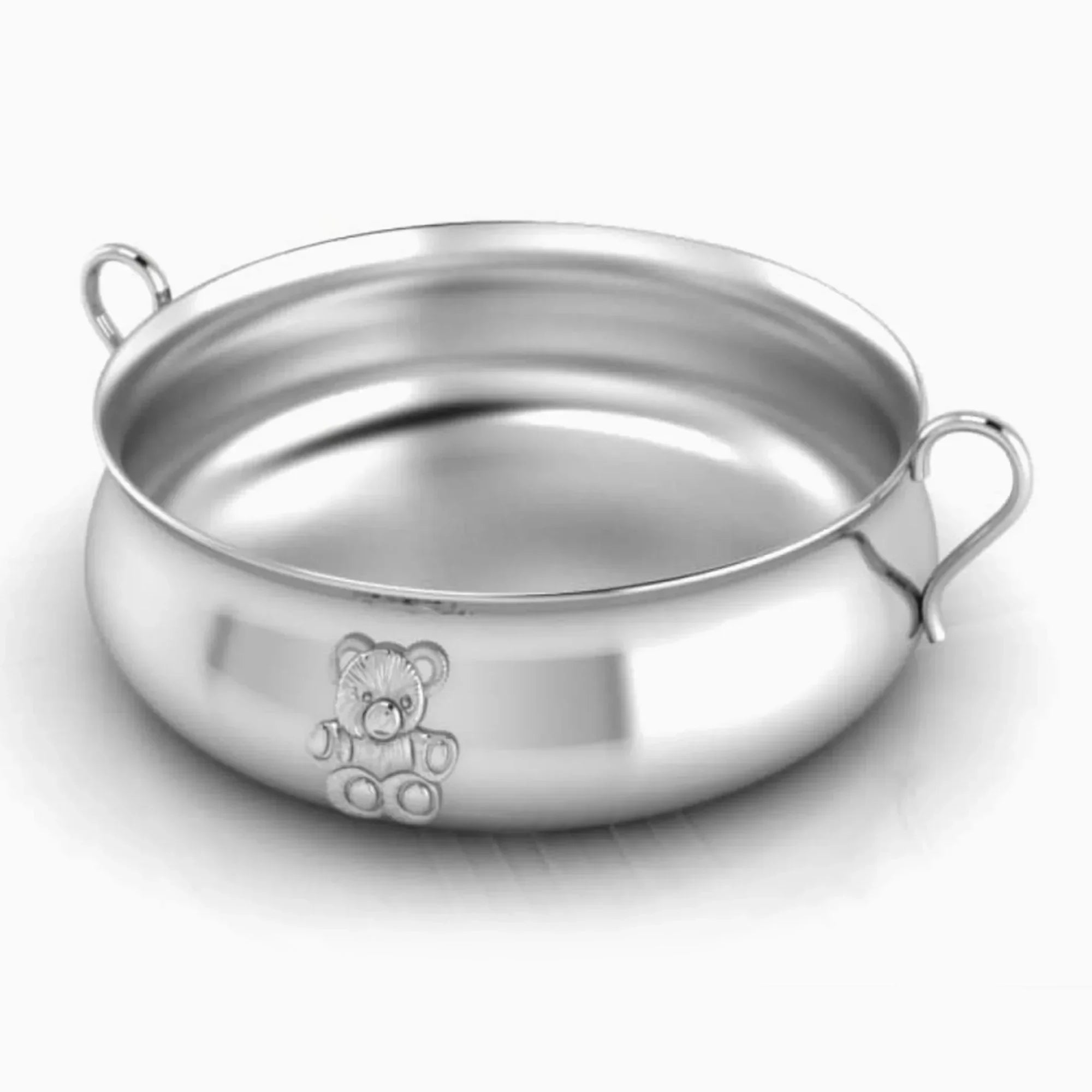 Teddy Silver Plated Baby Porringer by Krysaliis - The Mayfair Hall