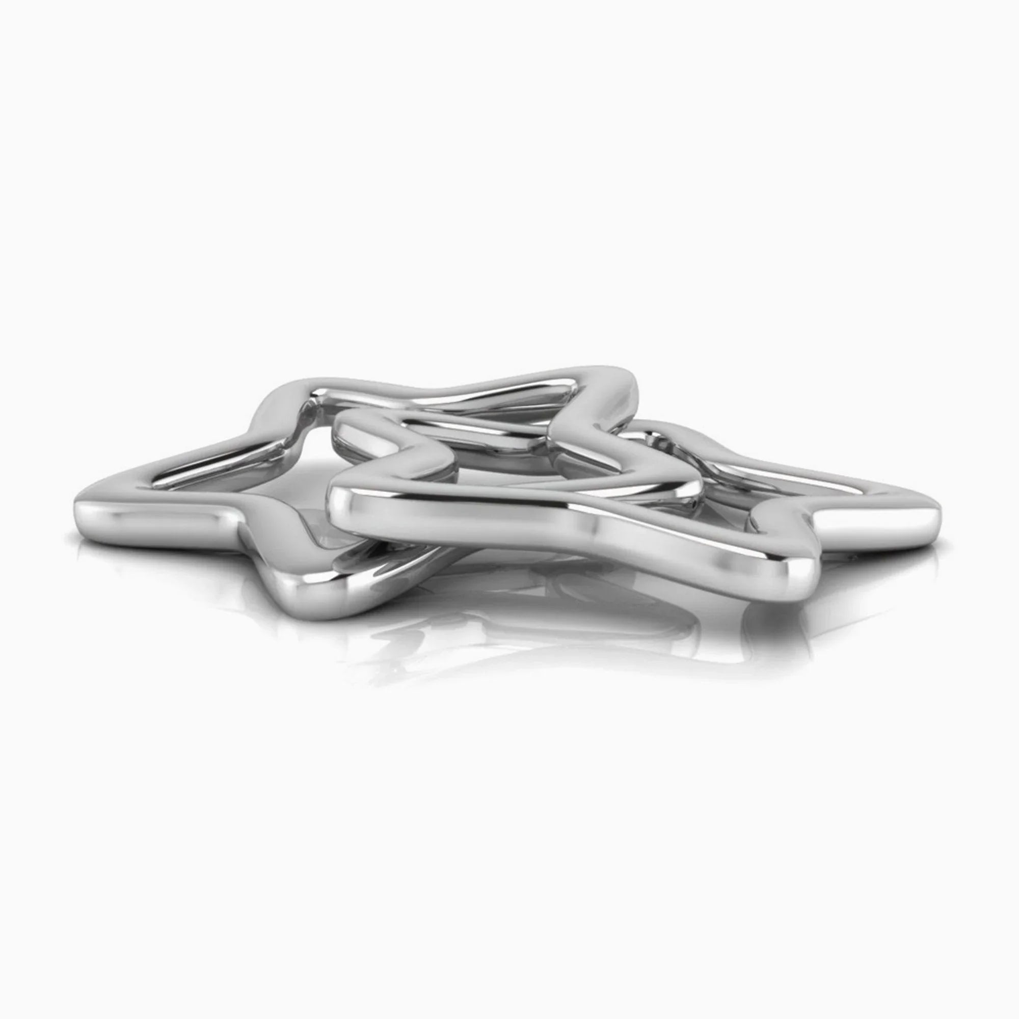 Krysaliis Silver Plated Baby Rattle - Star Ring - The Mayfair Hall