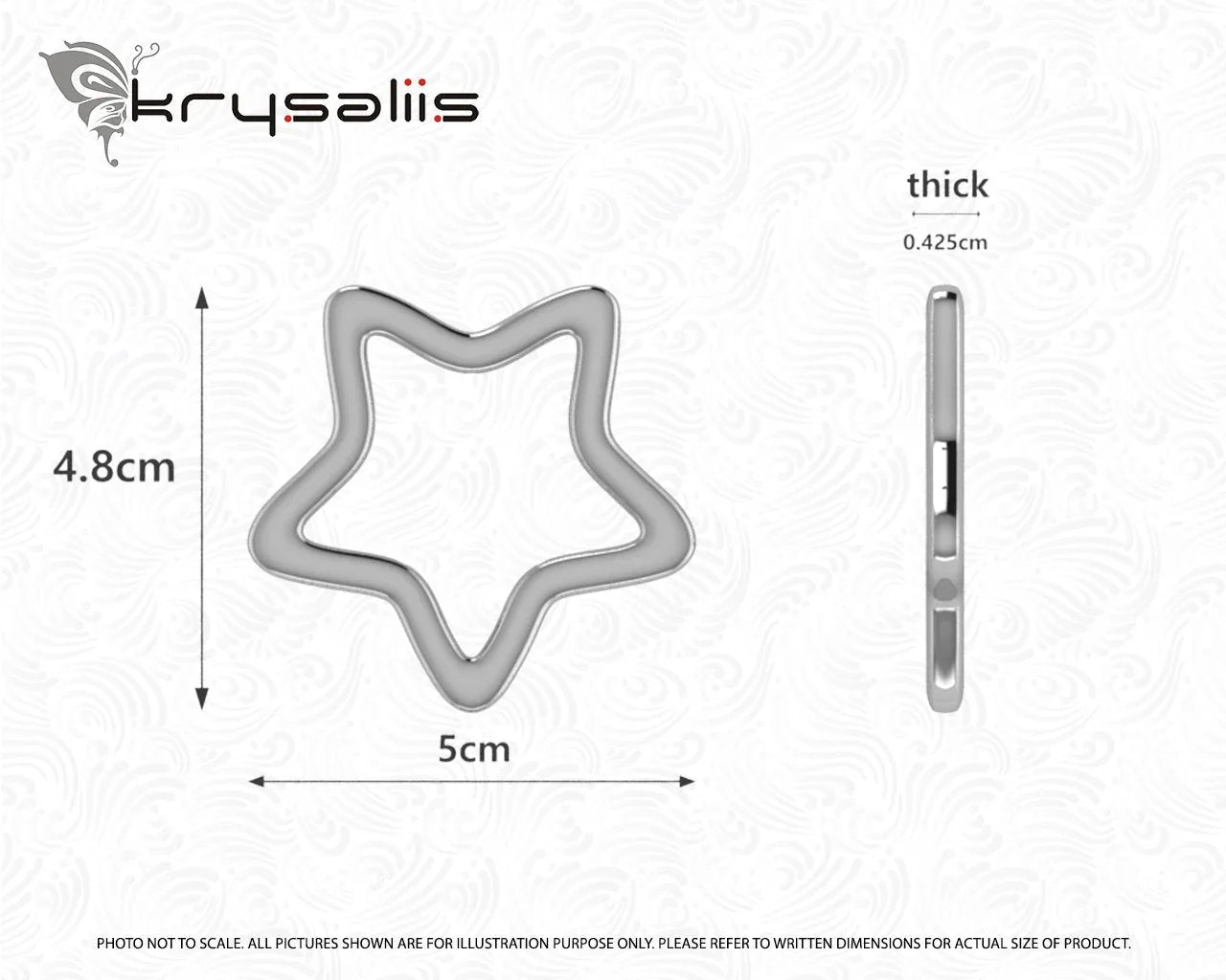 Krysaliis Silver Plated Baby Rattle - Star Ring - The Mayfair Hall