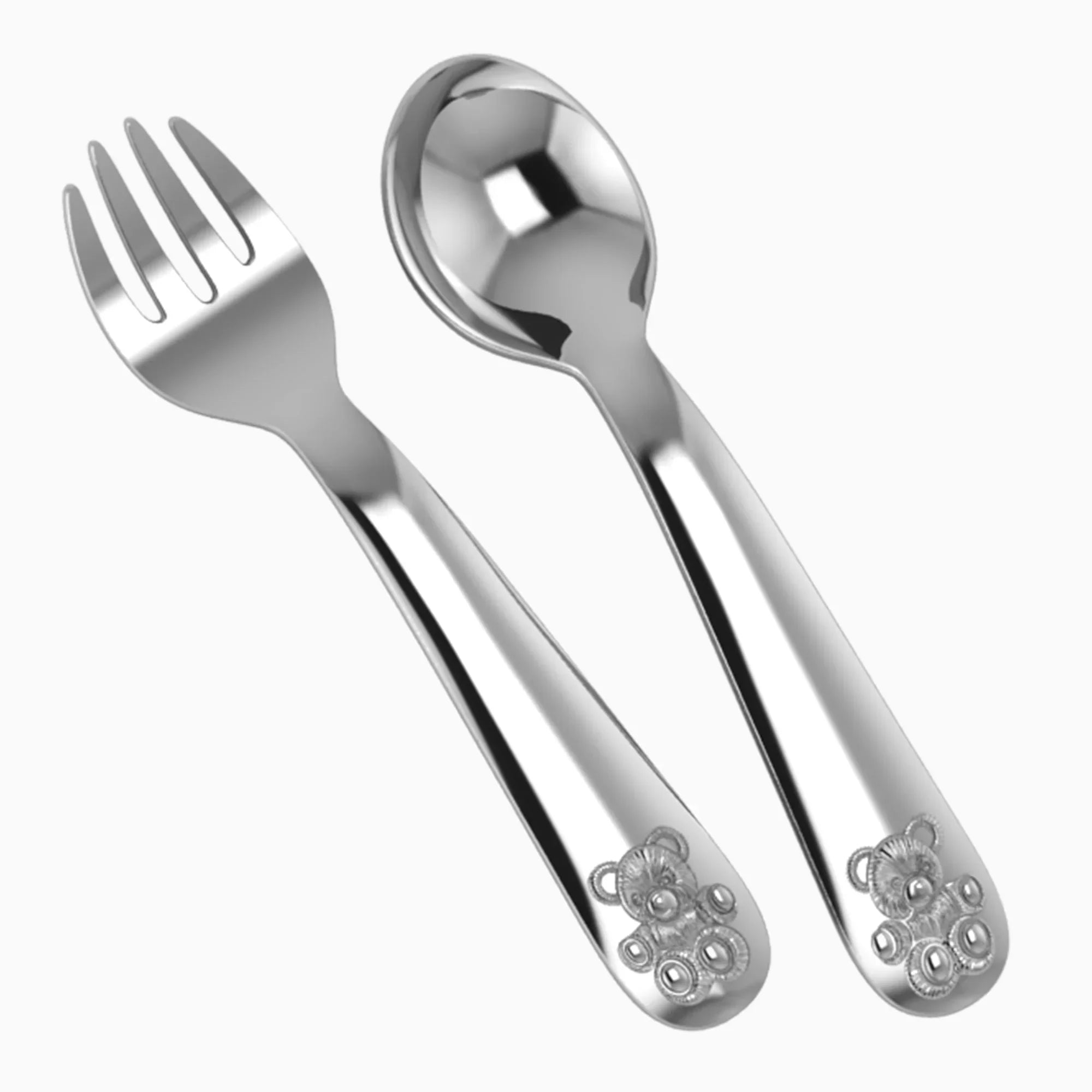 Teddy Silver Plate Classic Spoon Fork Set by Krysaliis - The Mayfair Hall