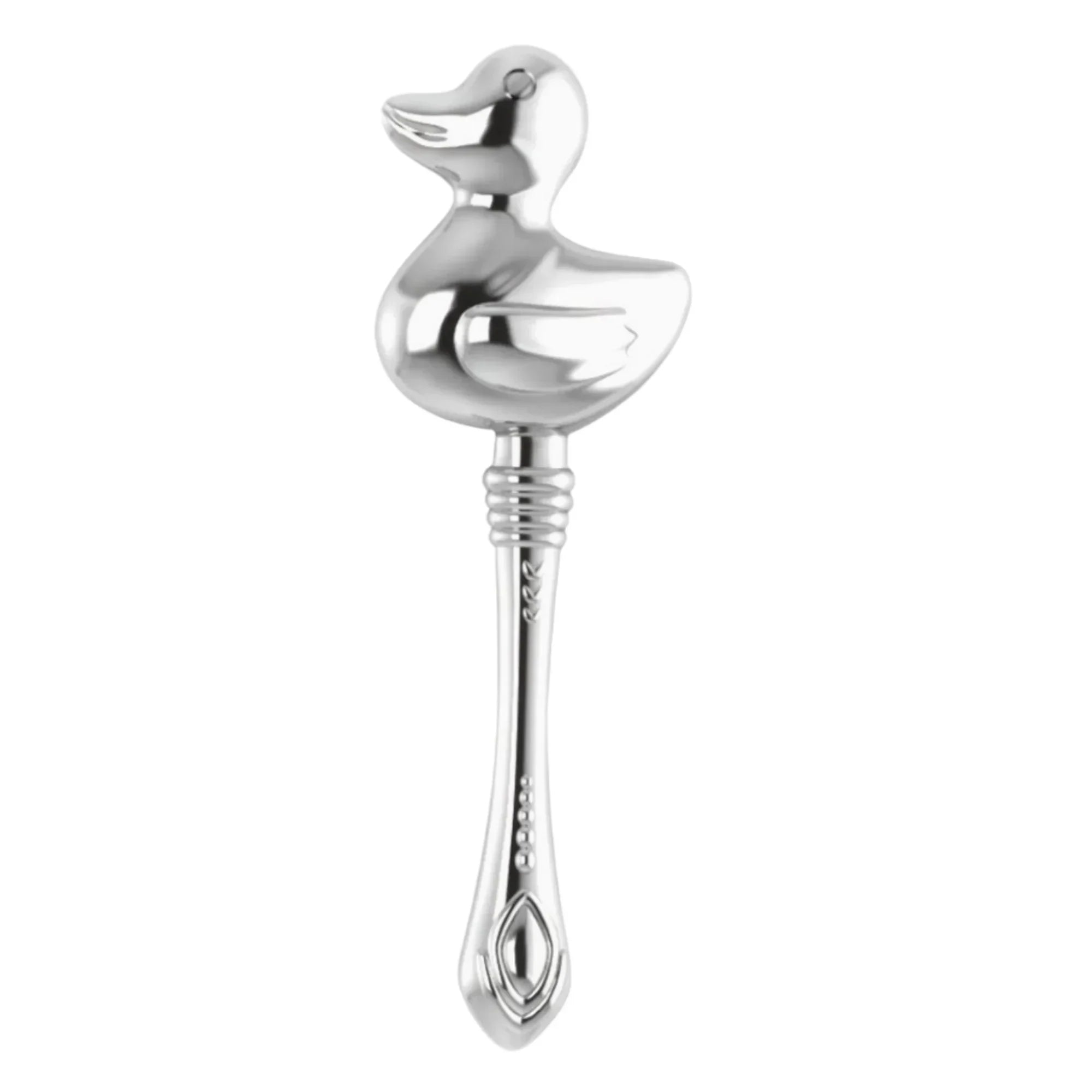 Krysaliis Sterling Silver Baby Rattle - Duck - The Mayfair Hall