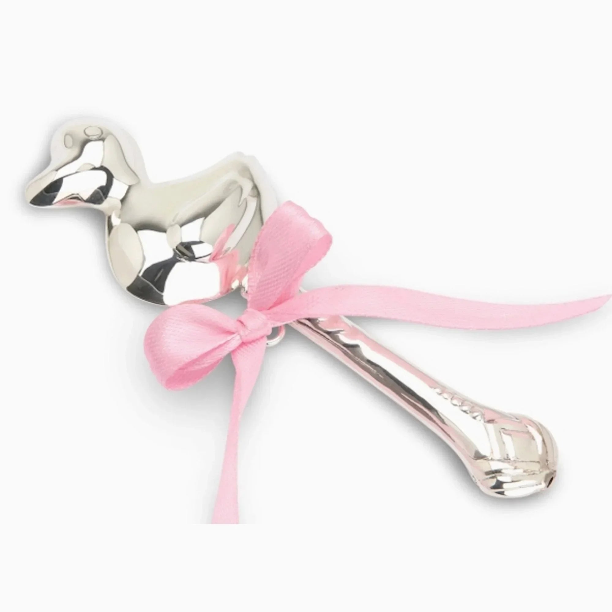 Krysaliis Sterling Silver Baby Rattle - Duck - The Mayfair Hall