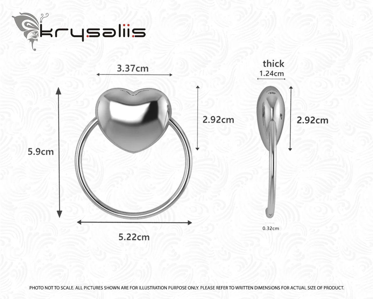 Krysaliis Sterling Silver Baby Teether Rattle - Heart - The Mayfair Hall