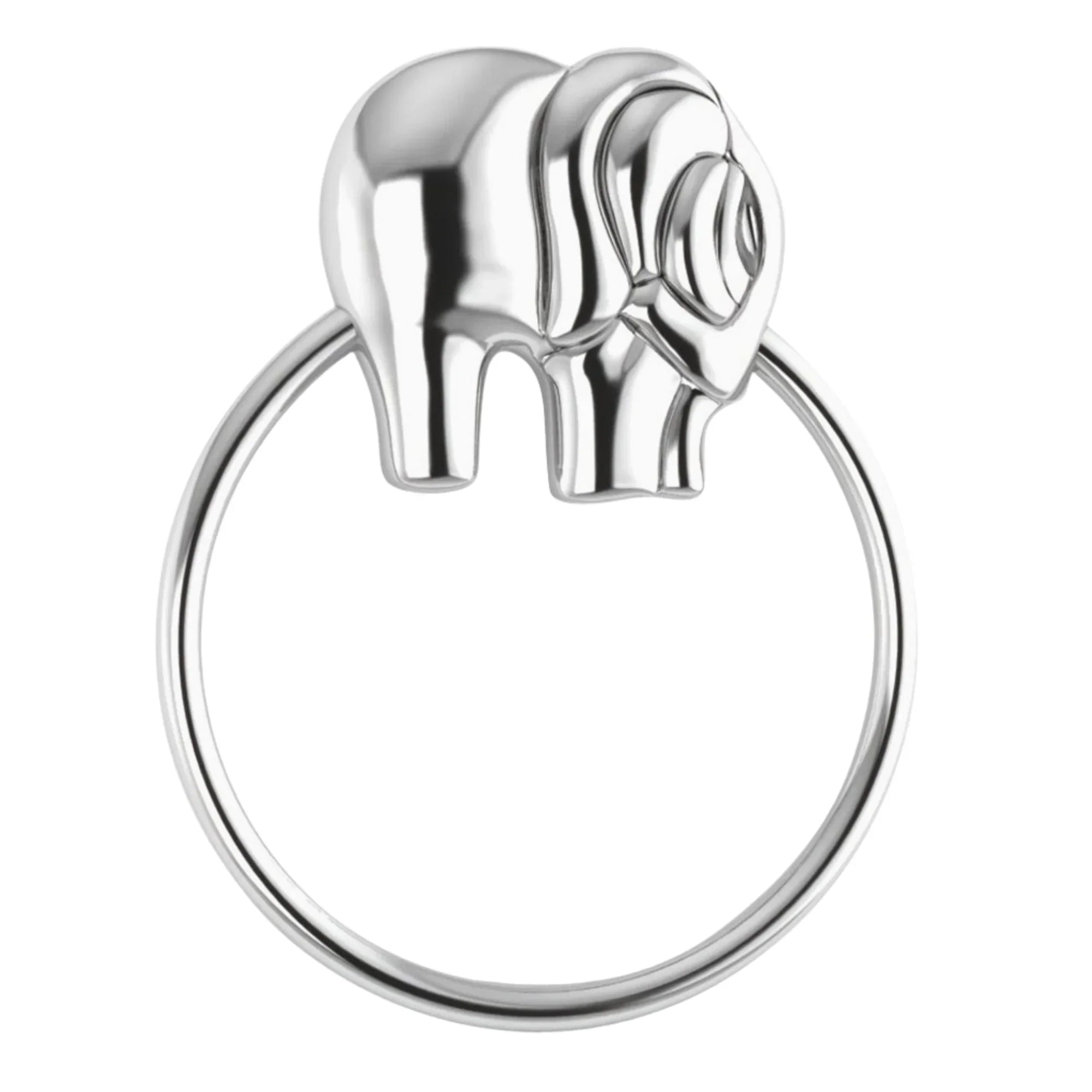 Krysaliis Sterling Silver Baby Rattle - Elephant Ring - The Mayfair Hall