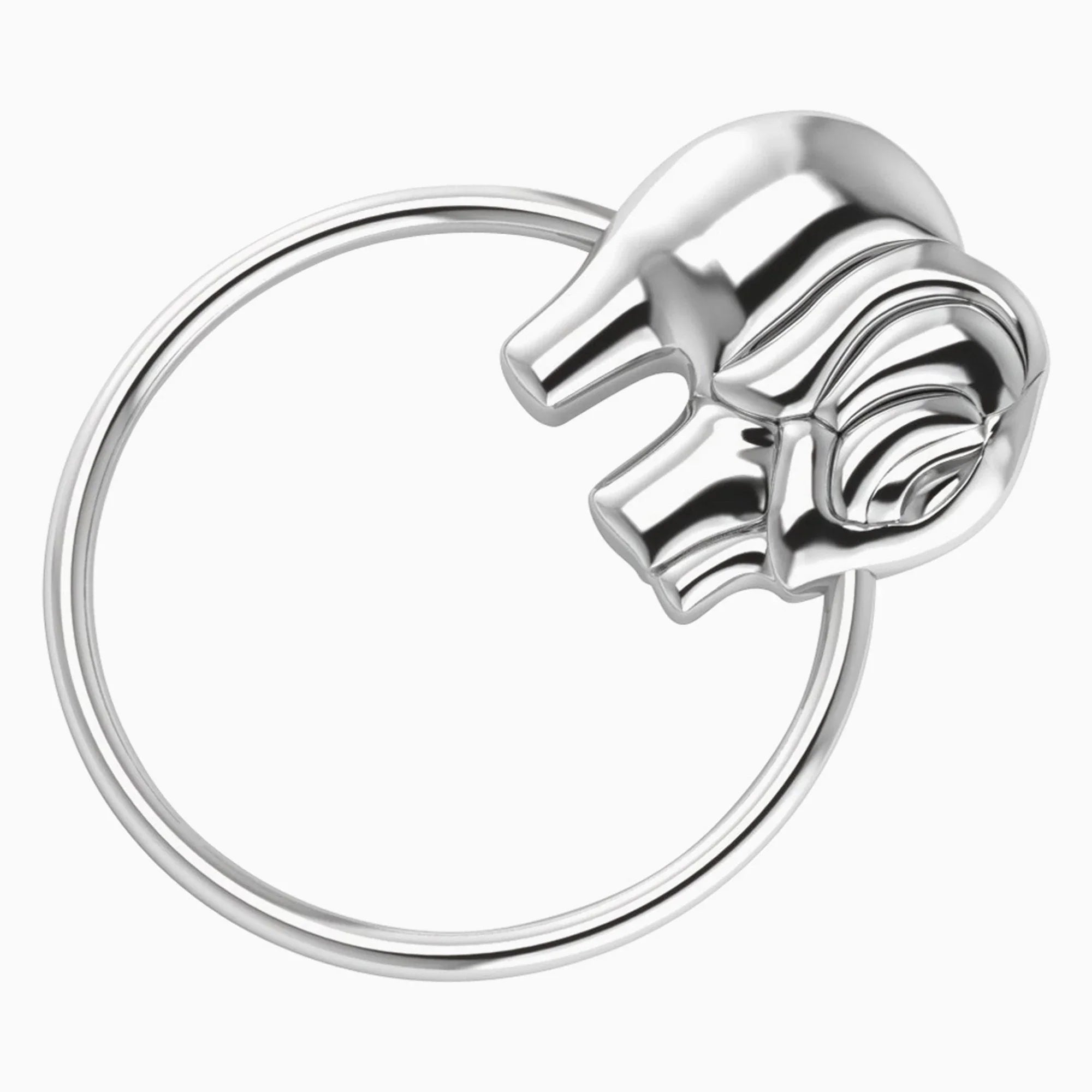 Krysaliis Sterling Silver Baby Rattle - Elephant Ring - The Mayfair Hall