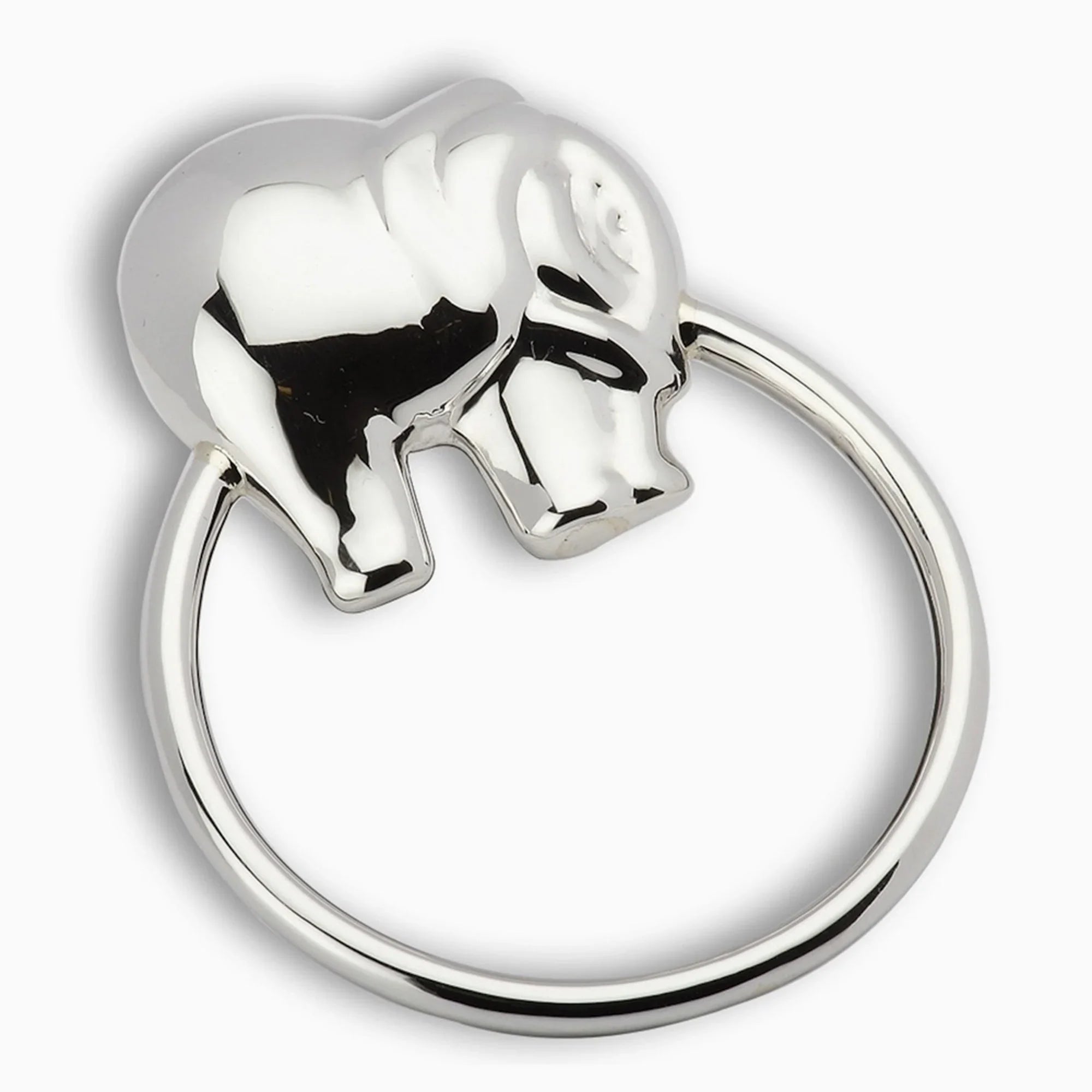 Krysaliis Sterling Silver Baby Rattle - Elephant Ring - The Mayfair Hall