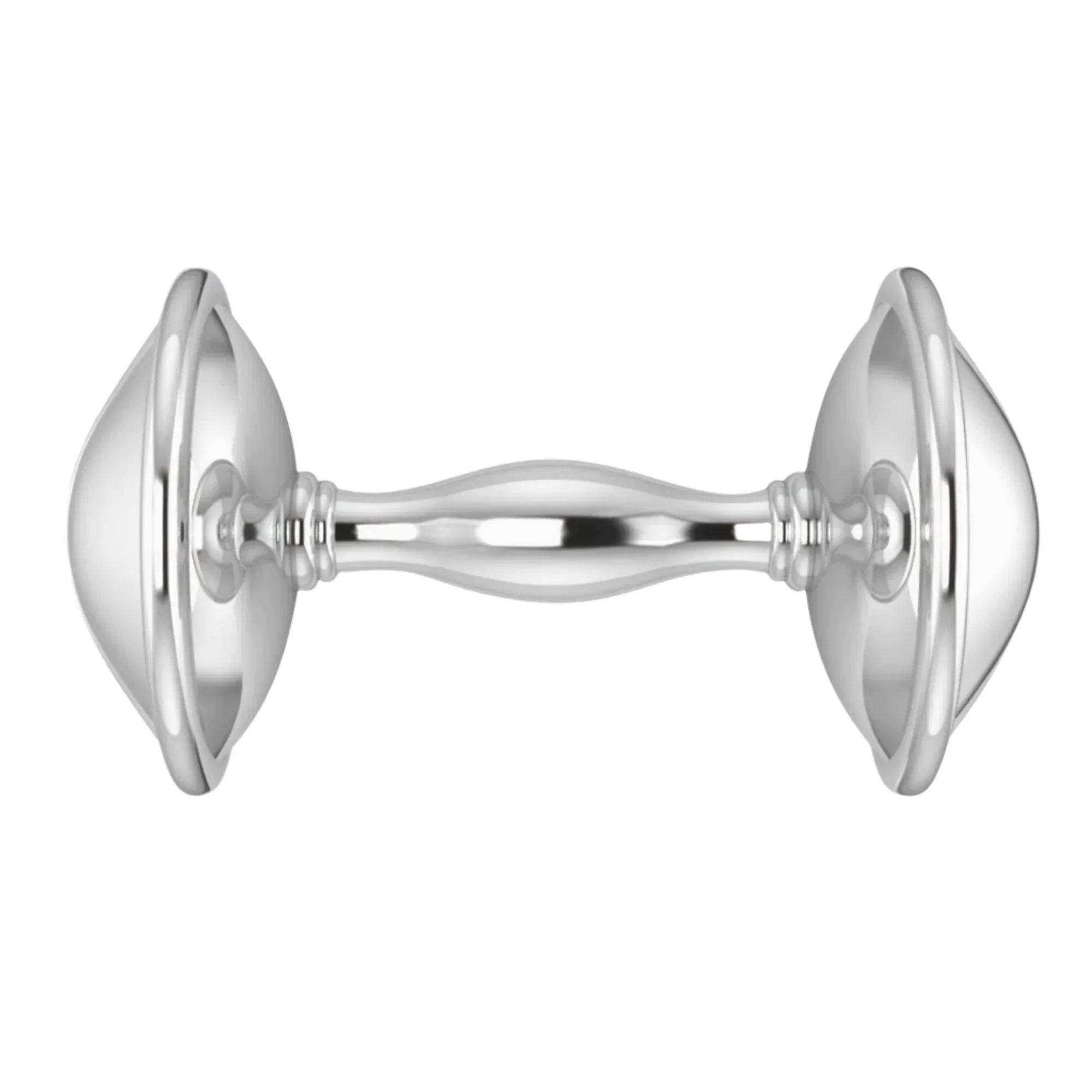 Krysaliis Sterling Silver Dumbbell Baby Rattle - Classic - The Mayfair Hall