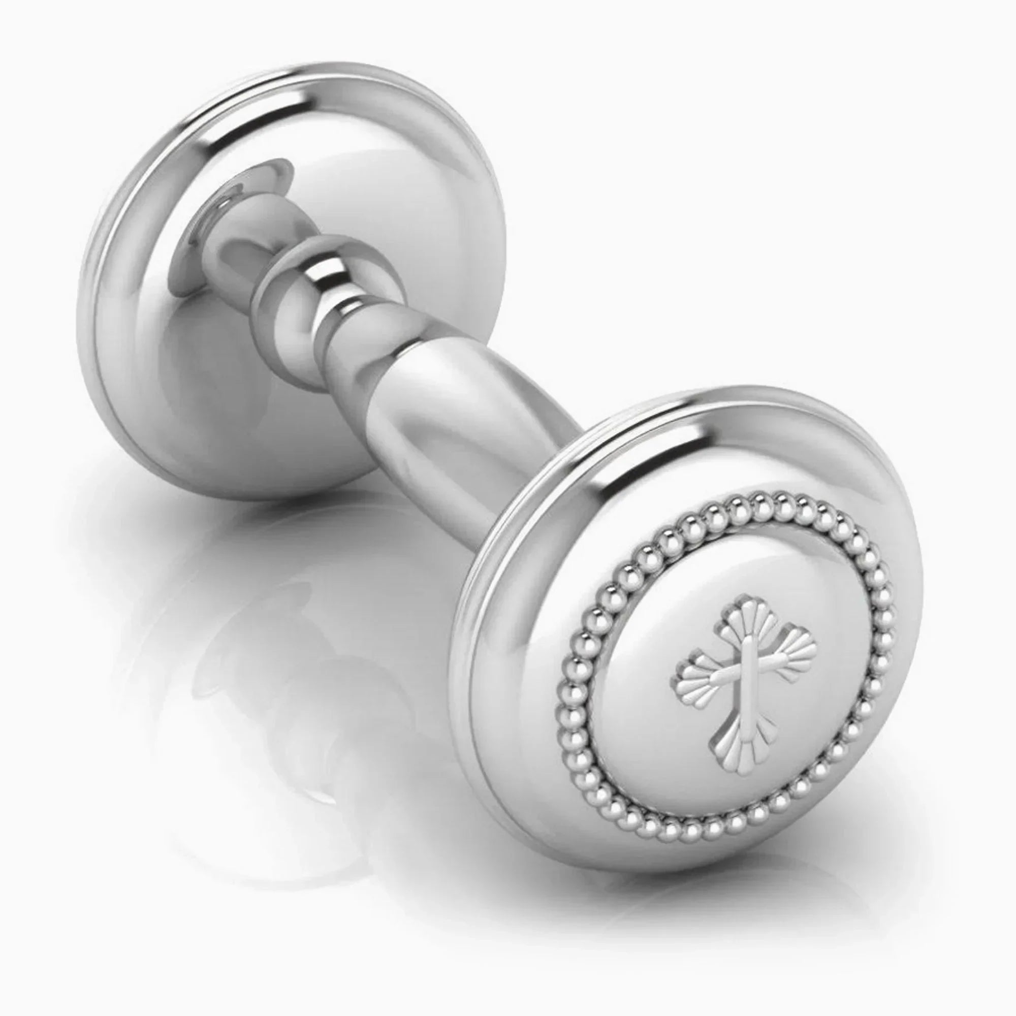 Krysaliis Sterling Silver Dumbbell - Beaded Cross - The Mayfair Hall