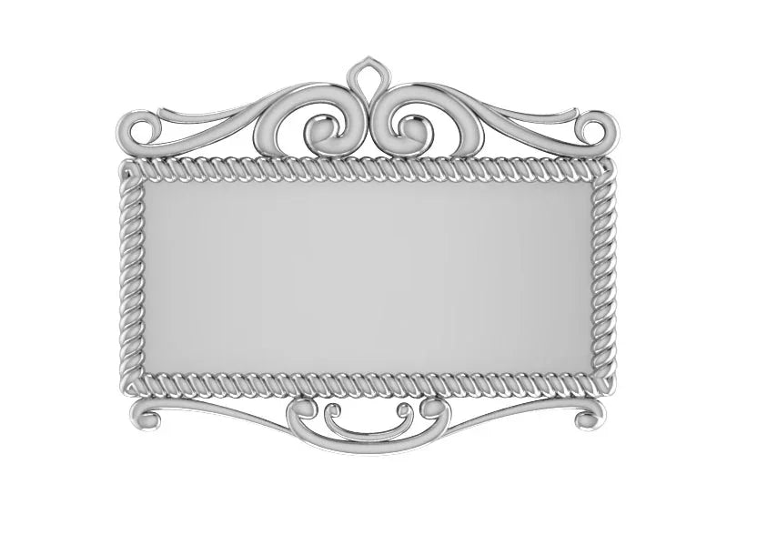 Krysaliis Silver Plate Rectangle Engravable Decanter Label - The Mayfair Hall