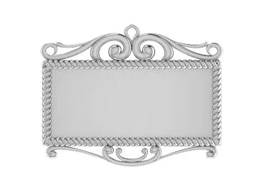 Krysaliis Silver Plate Rectangle Engravable Decanter Label - The Mayfair Hall