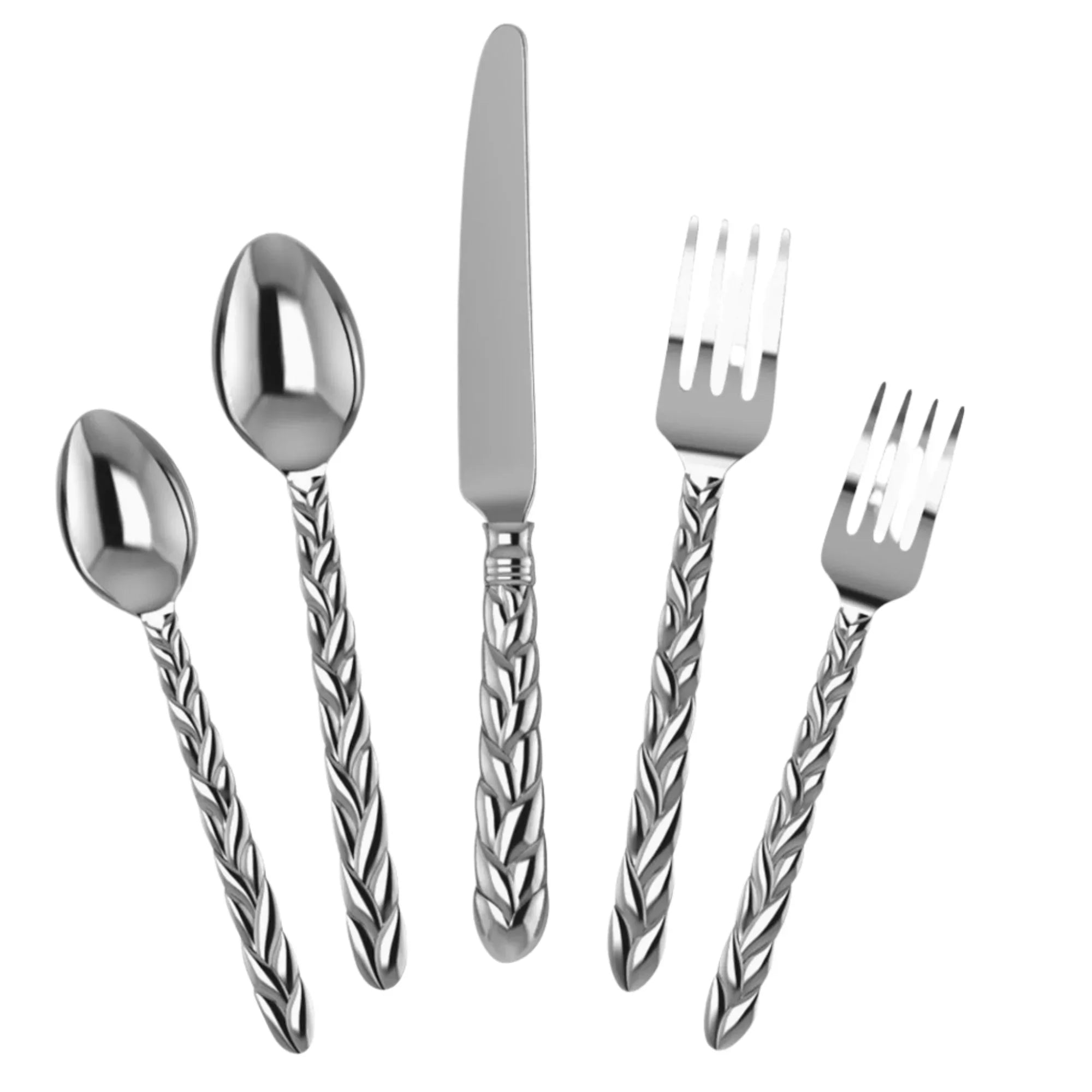 Entwine 5-piece Silver Plate Flatware Set by Krysaliis - The Mayfair Hall