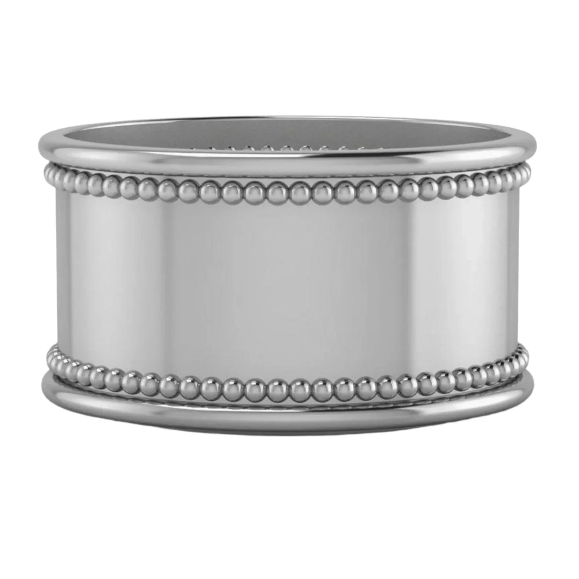 Beaded Silver-plate Napkin Rings by Krysaliis - Set of 4 - The Mayfair Hall