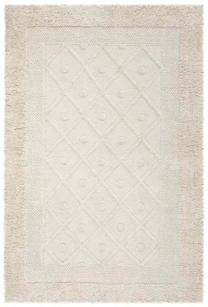 Kenya Moroccan Wool Rug in Ivory - The Mayfair Hall