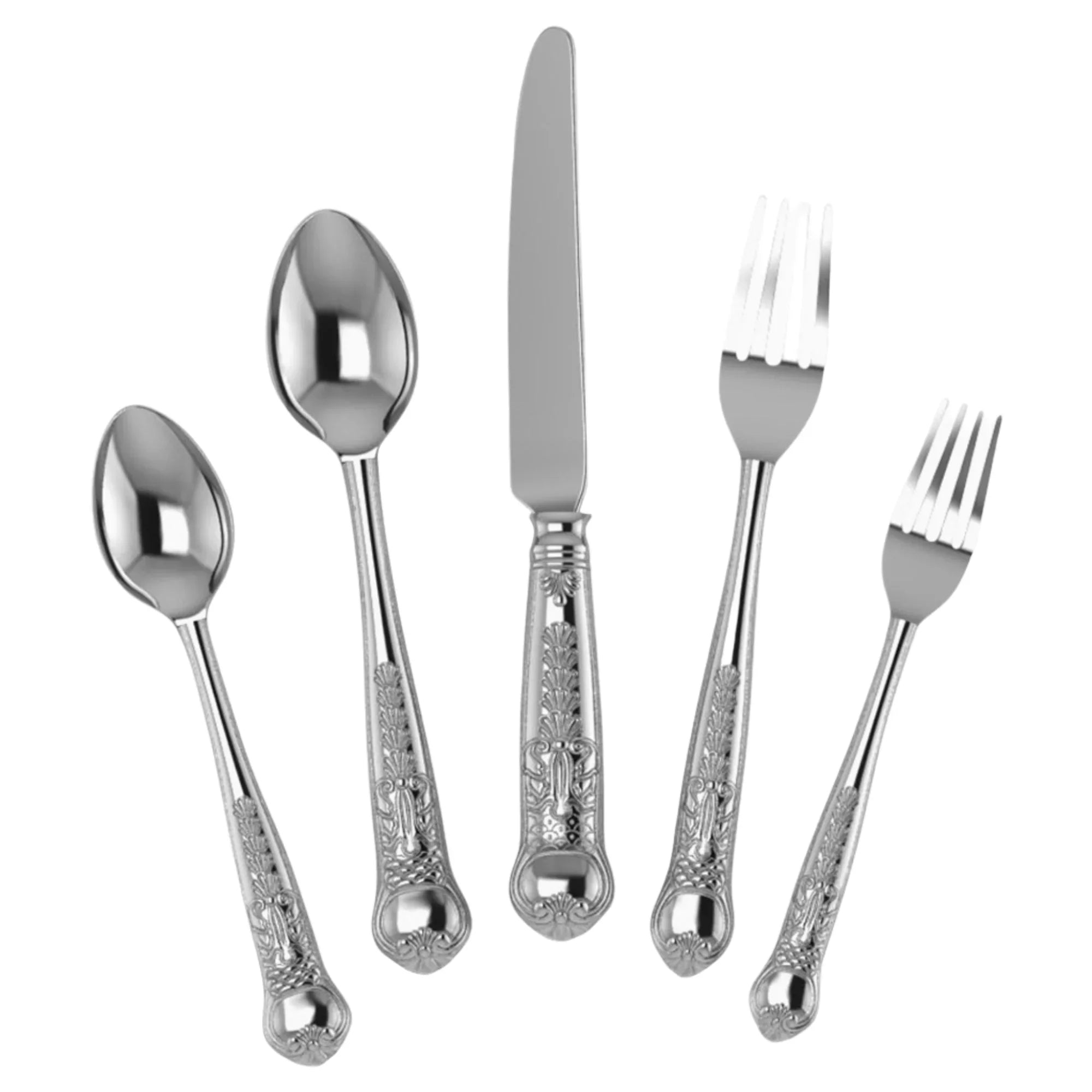 Imperial 5-piece Silver Plate Flatware Set by Krysaliis - The Mayfair Hall