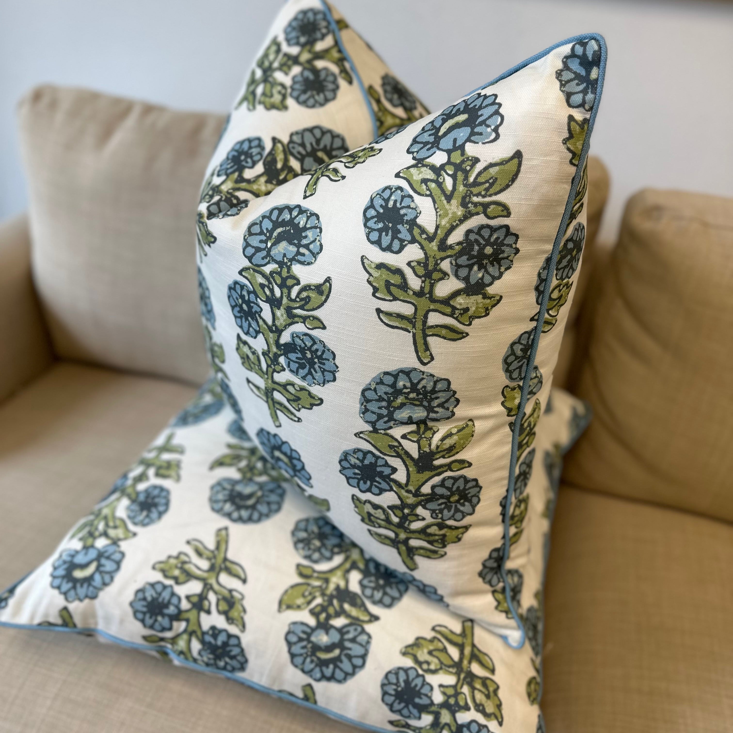 Kathryn Pillow Cover in Rain