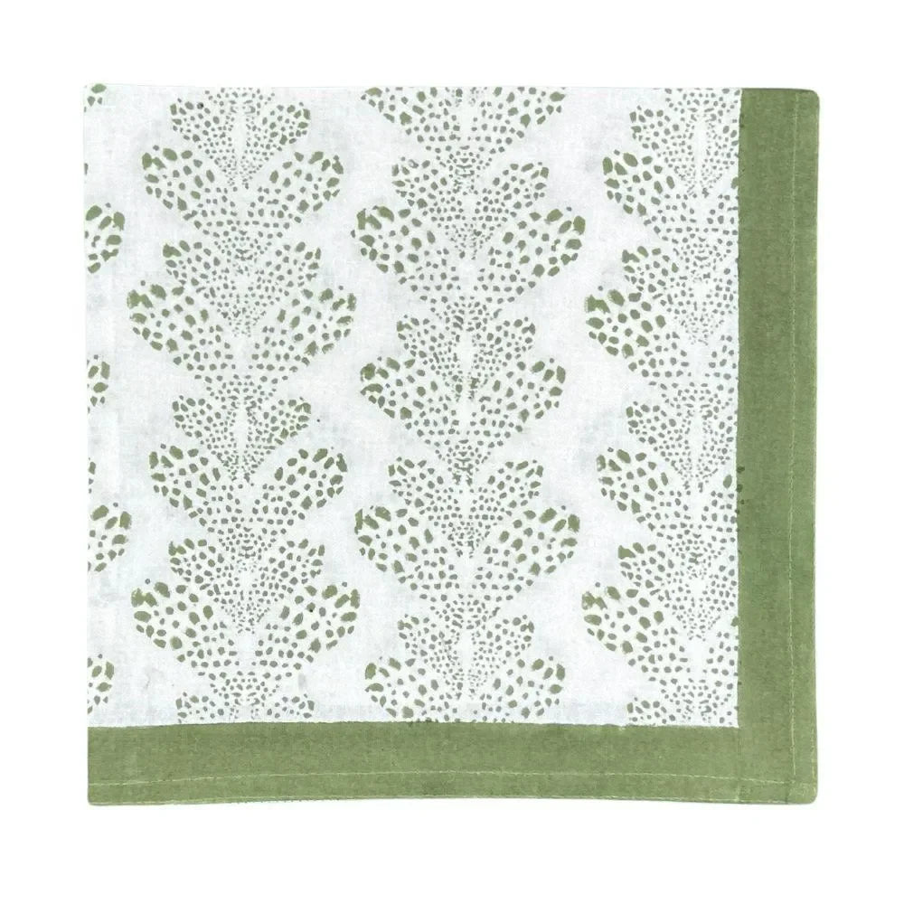 Kelli Cotton Napkin in Sage (Set of 4) - The Mayfair Hall